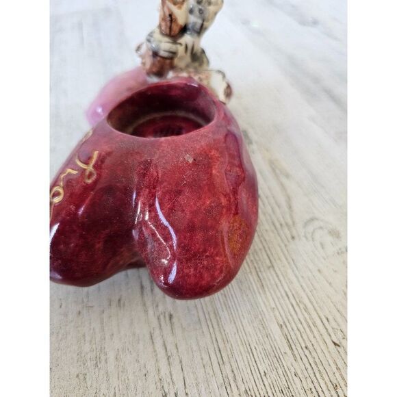 Blue sky heart cat two hearts kitten tea light candle holder vintage Heather gol - Picture 4 of 8